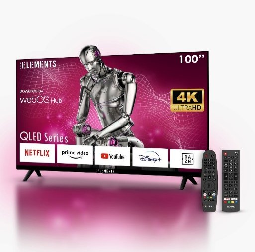 KB ELEMENTS 100" QLED UHD 4K HDR+ TV SMART ALUMINUM