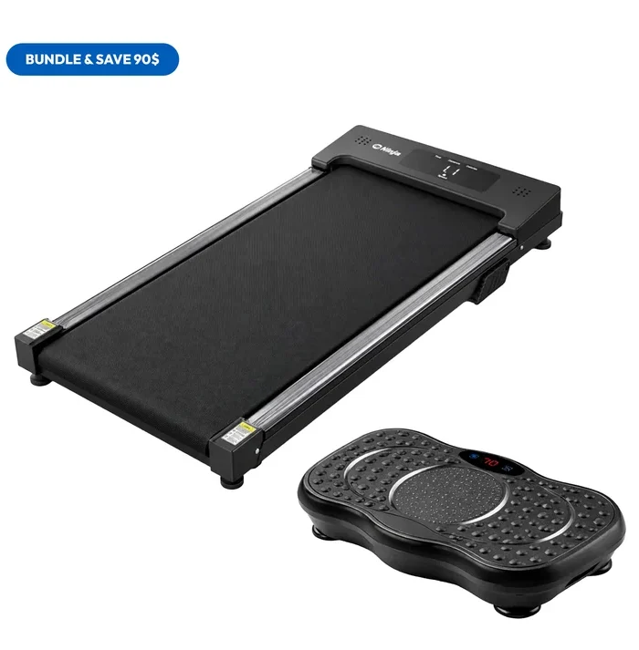 Home Workout Bundle: Ninja Walking Pad + MaxStrenght Vibration Plate